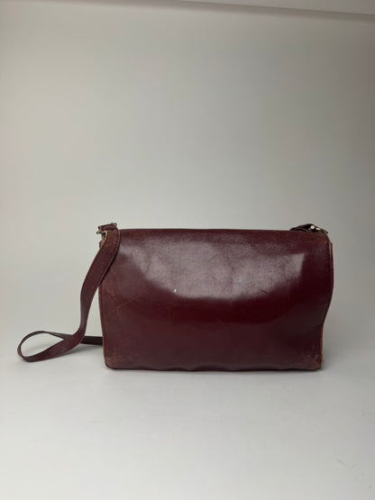 Vintage Cartier Leather Bag Burgundy