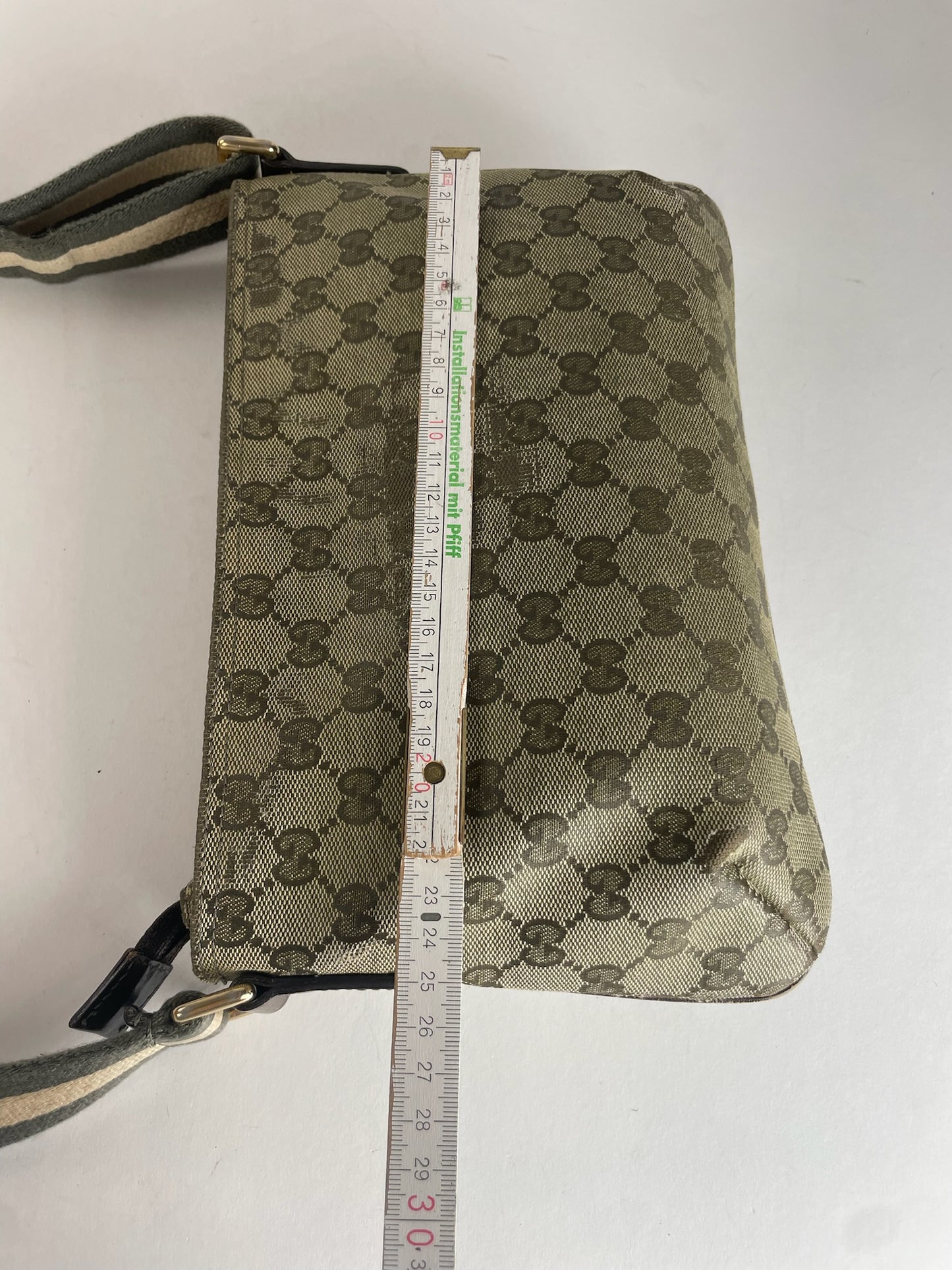 Vintage Gucci Multiway Monogram Bag Beige Brown