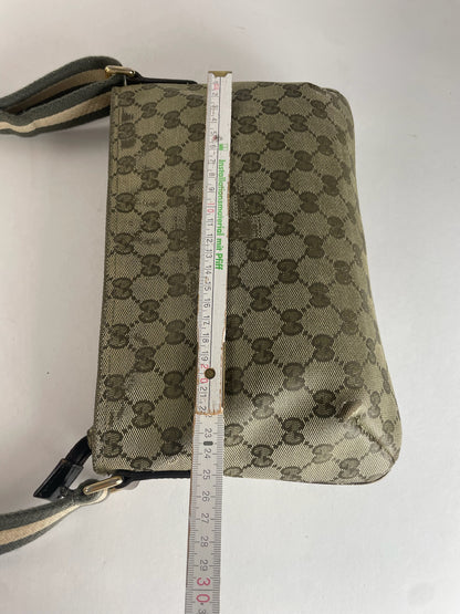 Vintage Gucci Multiway Monogram Bag Beige Brown