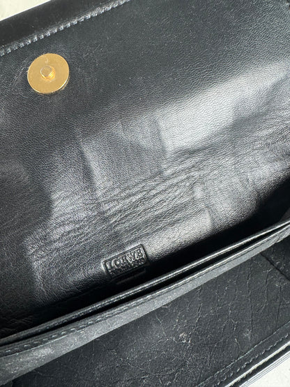 Vintage Loewe Madrid Leather Clutch black