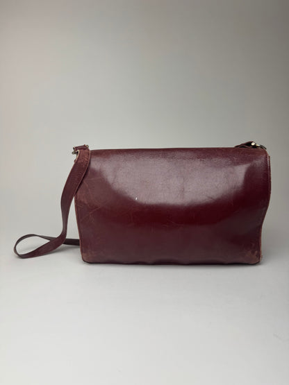 Vintage Cartier Leather Bag Burgundy