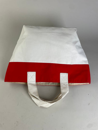 Vintage Comme des Garçons Synthetic Tote Bag Red White