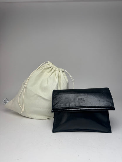 Vintage Loewe Madrid Leather Clutch black