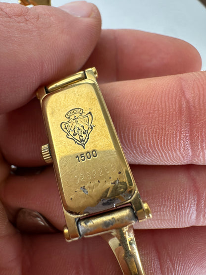 Vintage Gucci Gold-Tone Bangle Ladies Watch Model 1500L