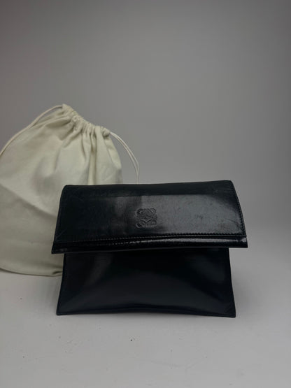 Vintage Loewe Madrid Leather Clutch black