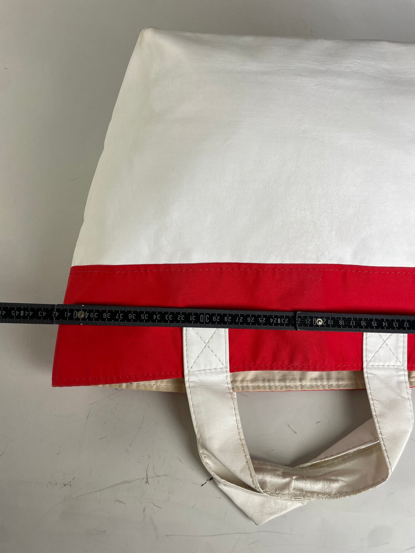 Vintage Comme des Garçons Synthetic Tote Bag Red White