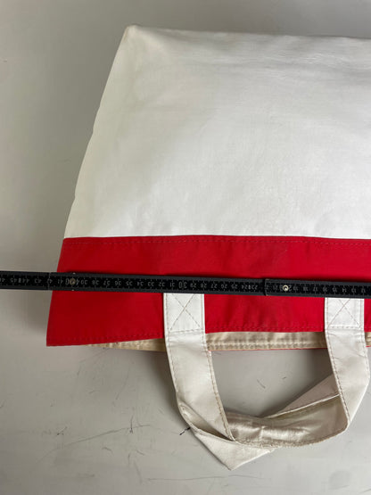Vintage Comme des Garçons Synthetic Tote Bag Red White
