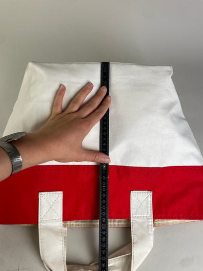 Vintage Comme des Garçons Synthetic Tote Bag Red White