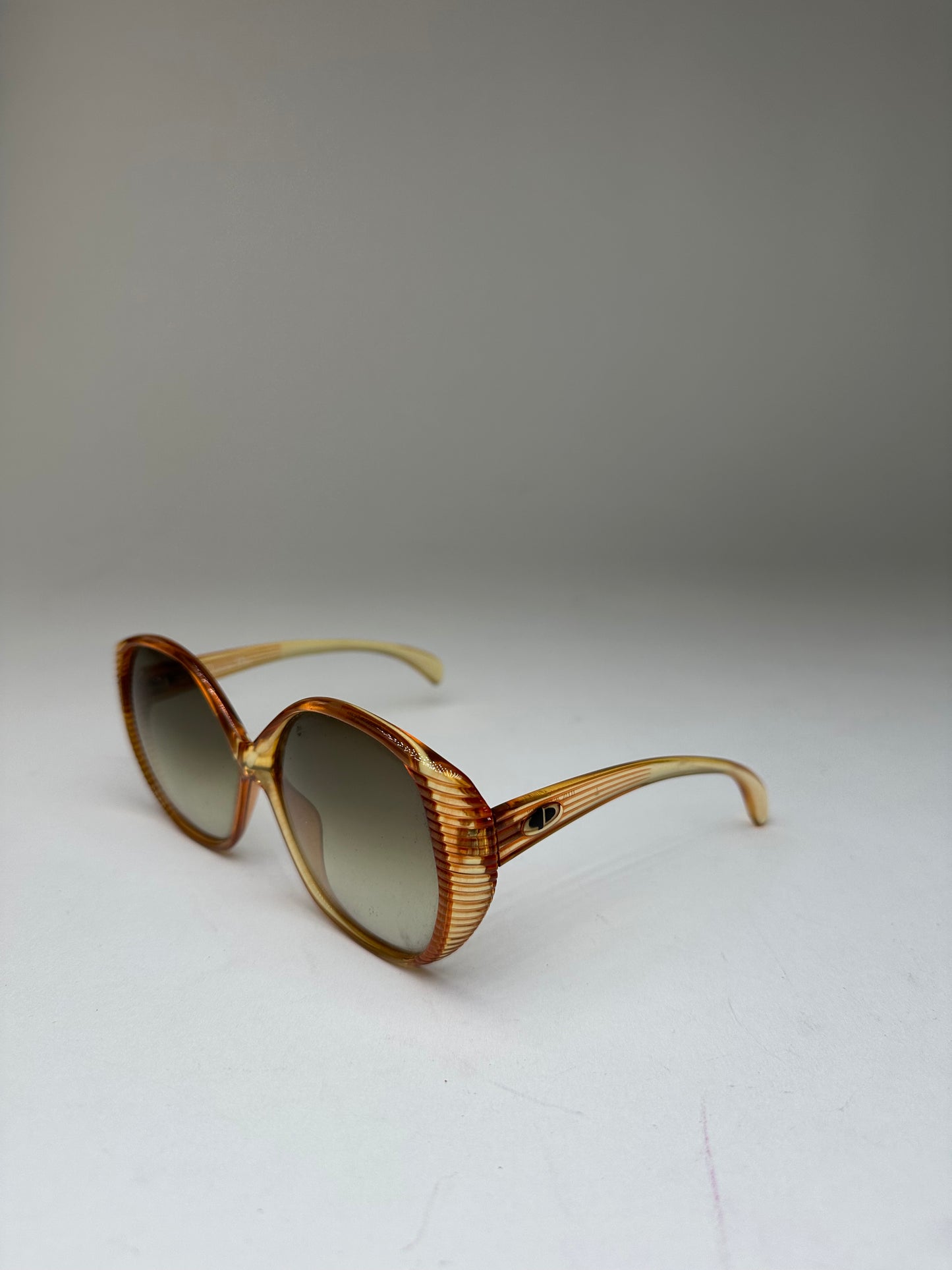 Vintage Dior Butterfly Oversized Sunglasses Model 2061 Amber