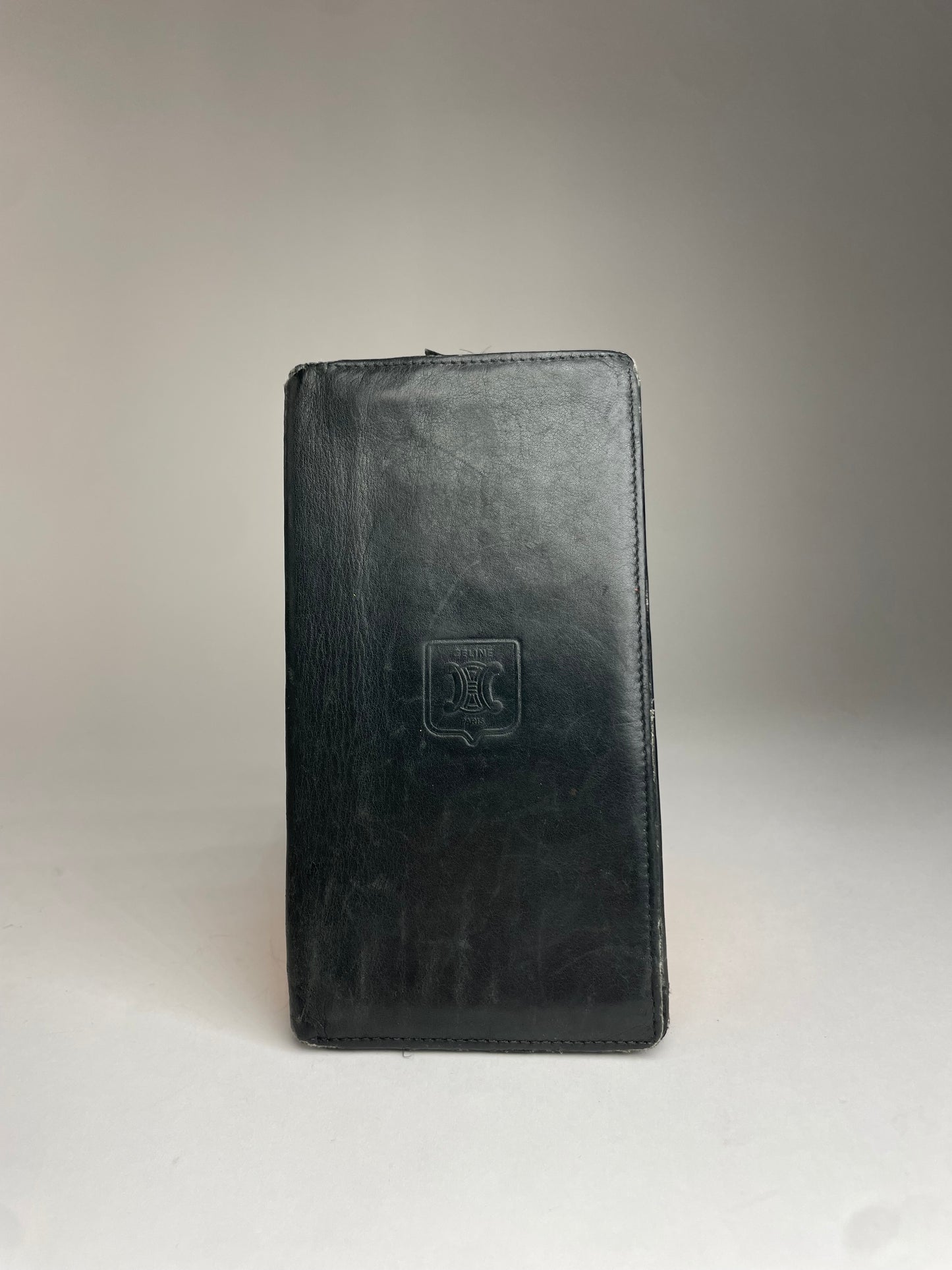 Vintage Celine Paris Leather ID Holder black
