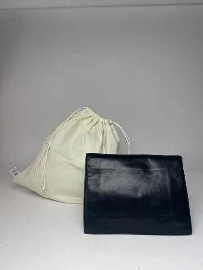 Vintage Loewe Madrid Leather Clutch black