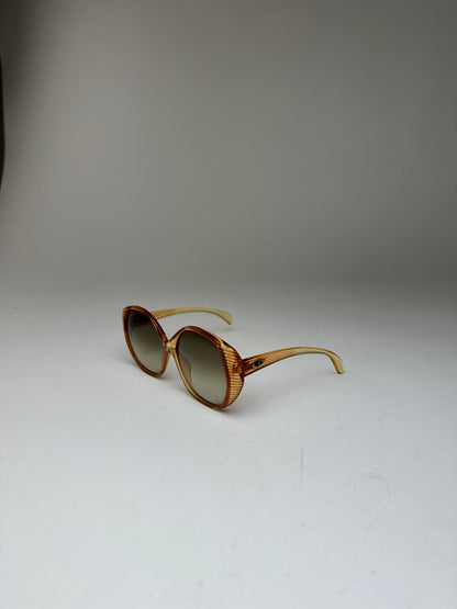Vintage Dior Butterfly Oversized Sunglasses Model 2061 Amber