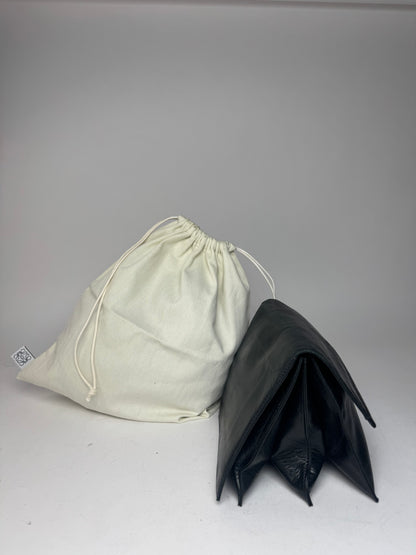 Vintage Loewe Madrid Leather Clutch black