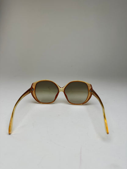Vintage Dior Butterfly Oversized Sunglasses Model 2061 Amber