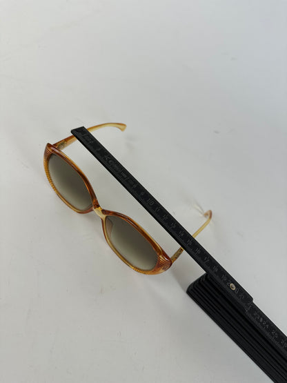 Vintage Dior Butterfly Oversized Sunglasses Model 2061 Amber