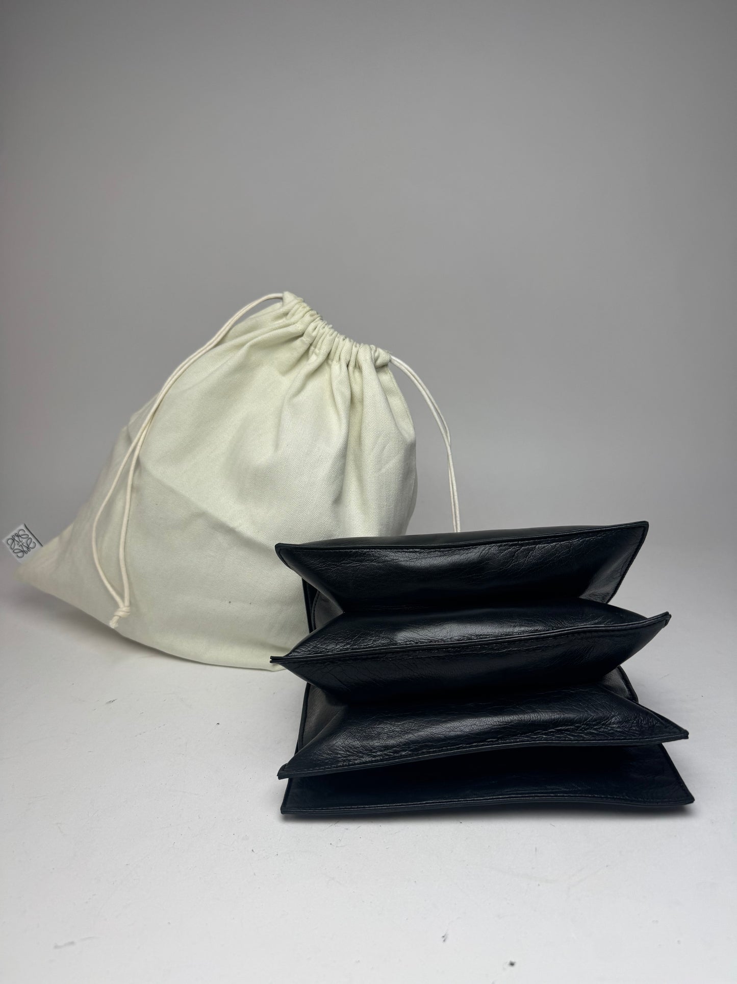 Vintage Loewe Madrid Leather Clutch black