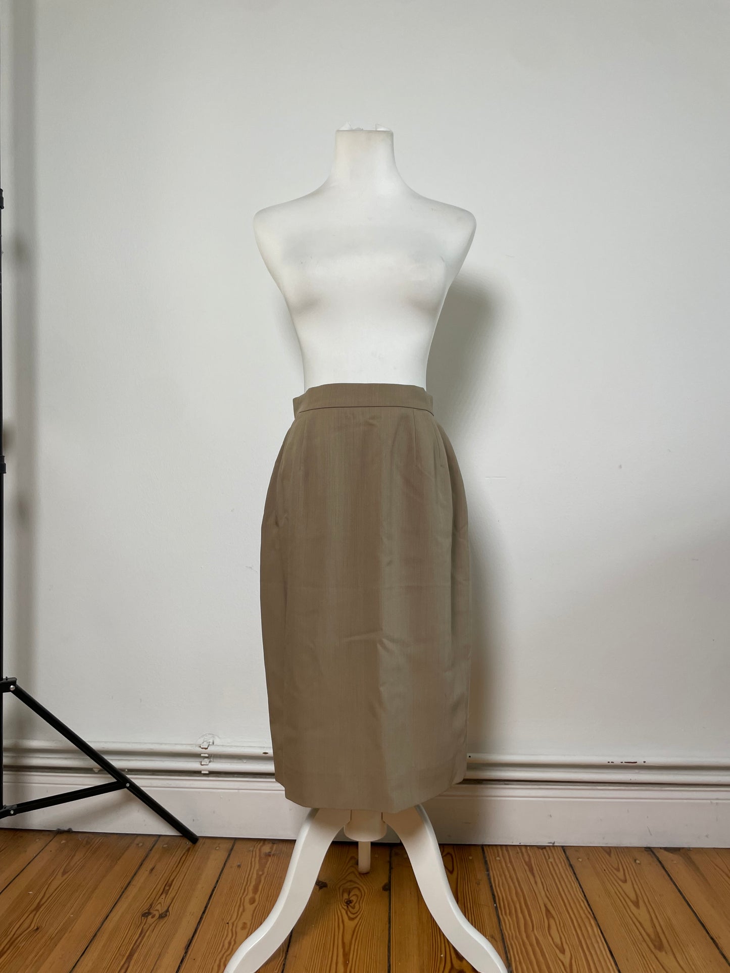 Vintage Chloe Silk Blend Skirt Beige L