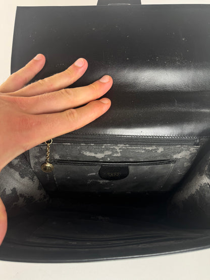 Sac Gucci vintage en cuir noir