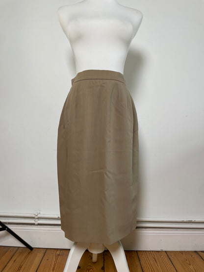 Vintage Chloe Silk Blend Skirt Beige L
