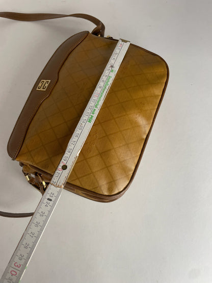 Vintage Givenchy Leather Shoulder Monogram Bag Brown