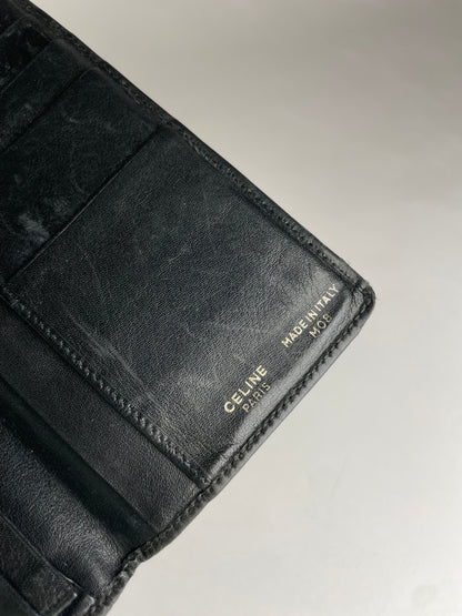 Vintage Celine Paris Leather ID Holder black