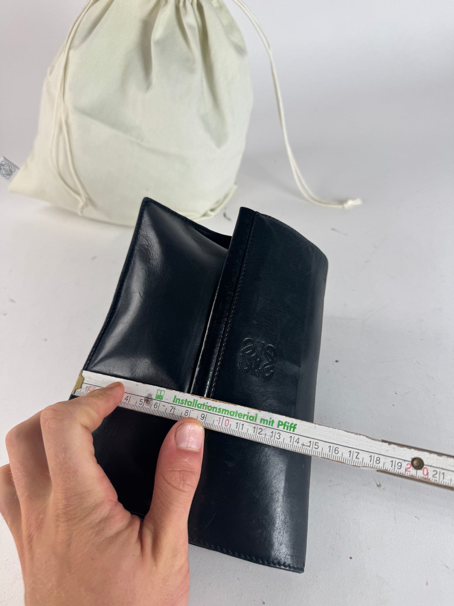 Vintage Loewe Madrid Leather Clutch black