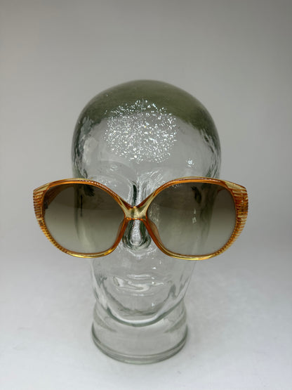 Vintage Dior Butterfly Oversized Sunglasses Model 2061 Amber