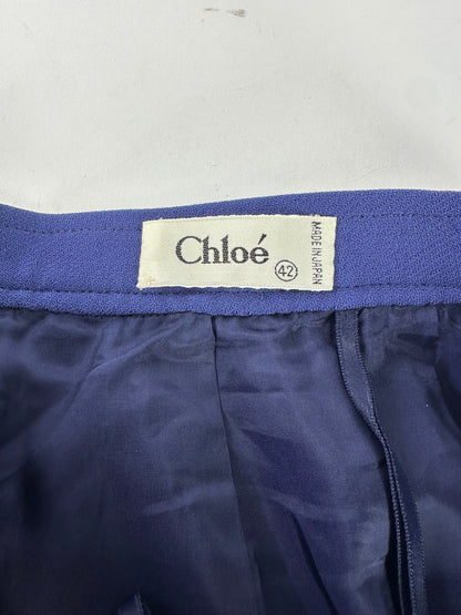 Vintage Chloe Wool Skirt Blue M