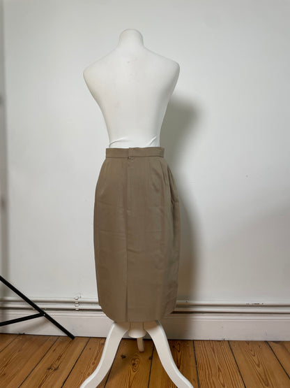 Vintage Chloe Silk Blend Skirt Beige L