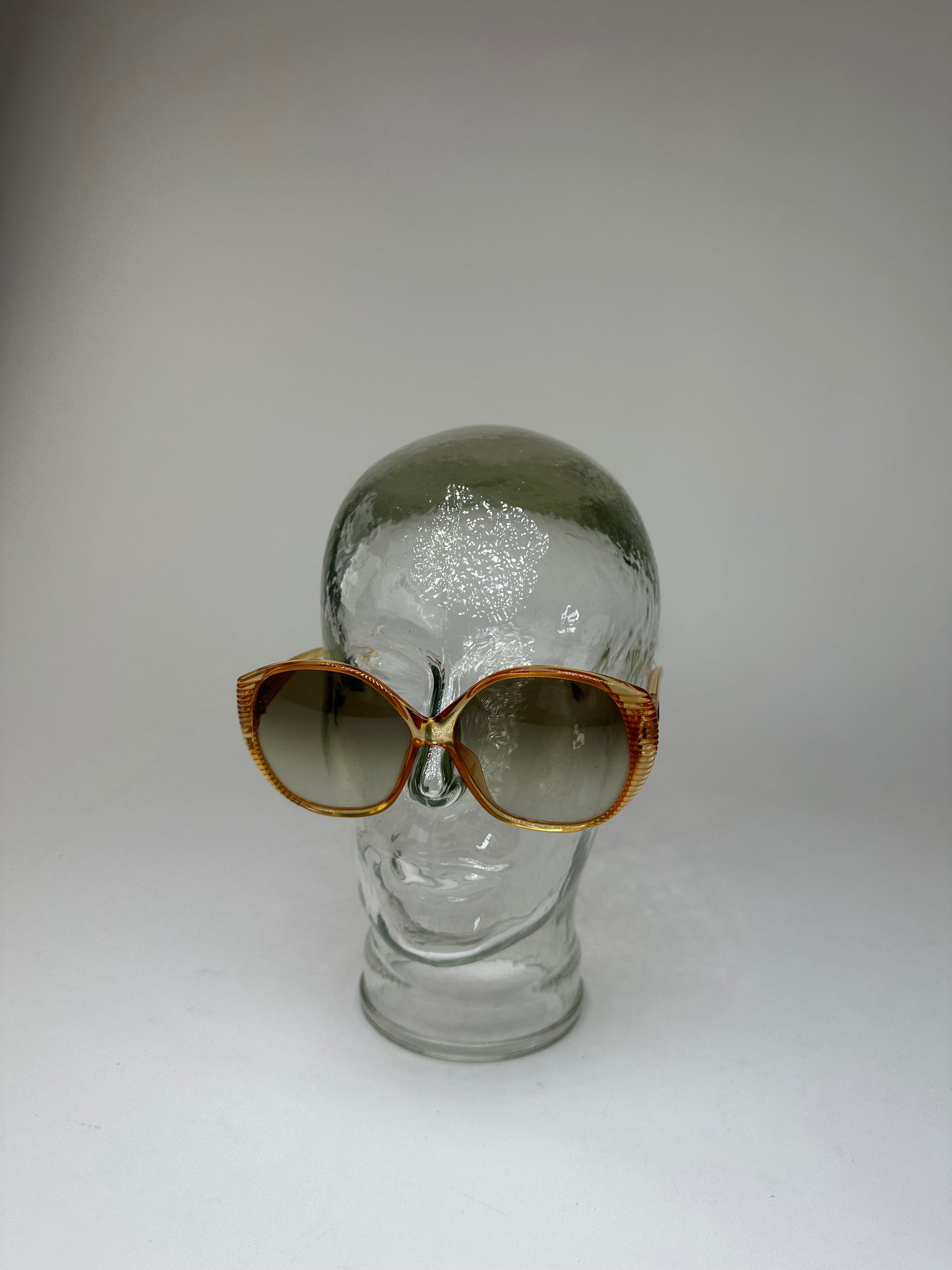 Vintage Dior Butterfly Oversized Sunglasses Model 2061 Amber