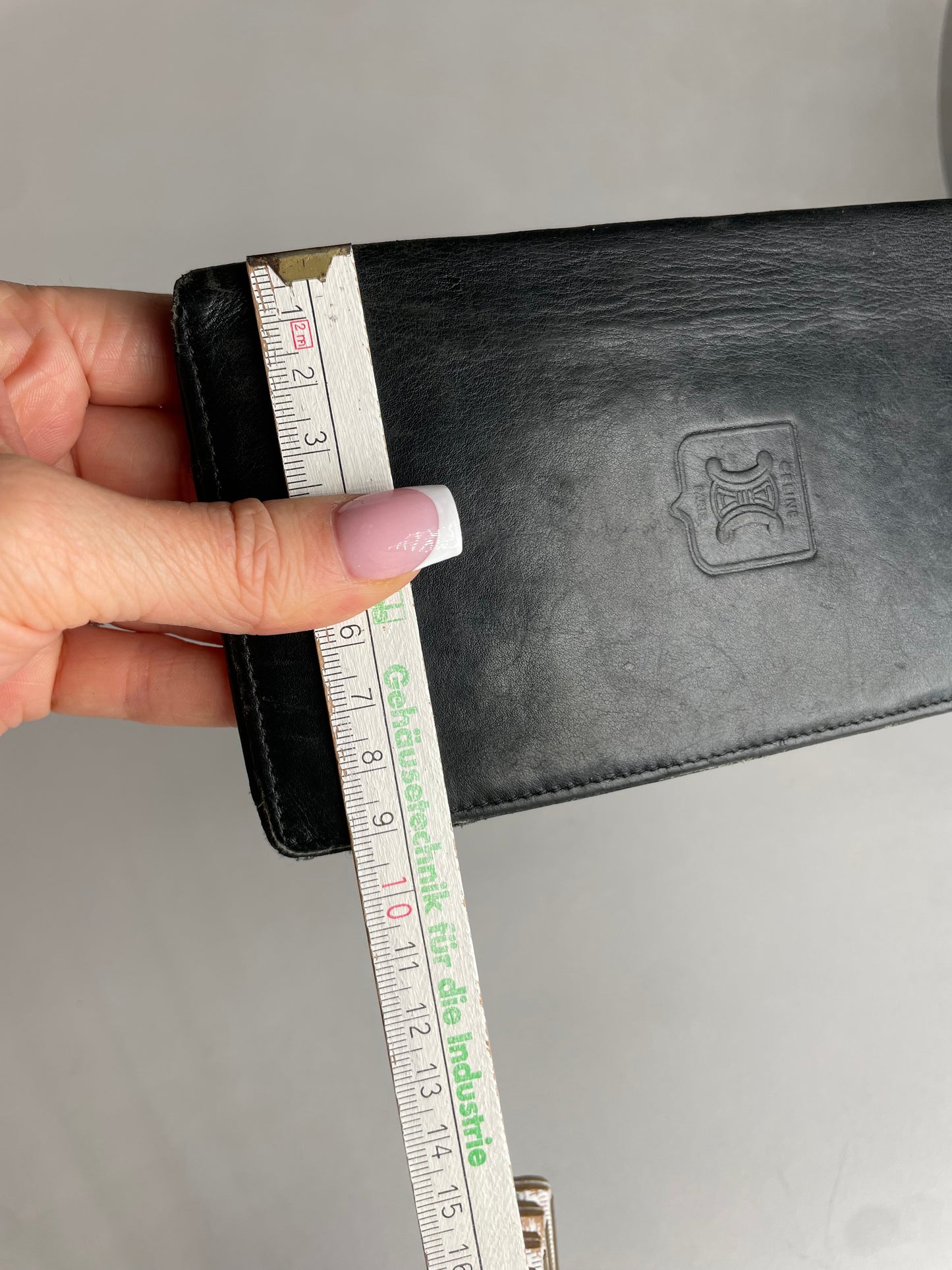 Vintage Celine Paris Leather ID Holder black