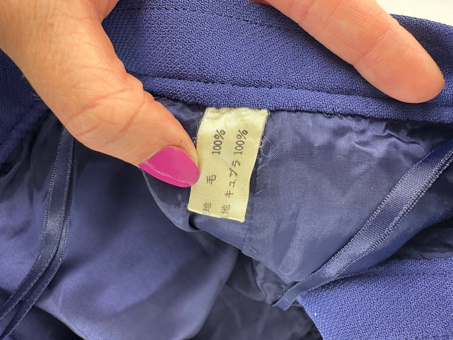 Vintage Chloe Wool Skirt Blue M