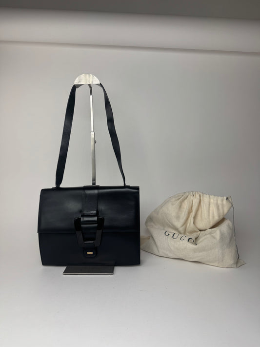 Sac Gucci vintage en cuir noir