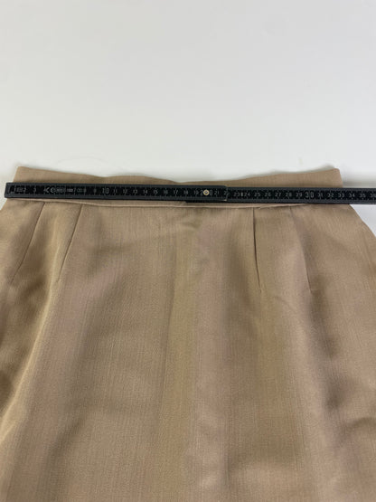 Vintage Chloe Silk Blend Skirt Beige L