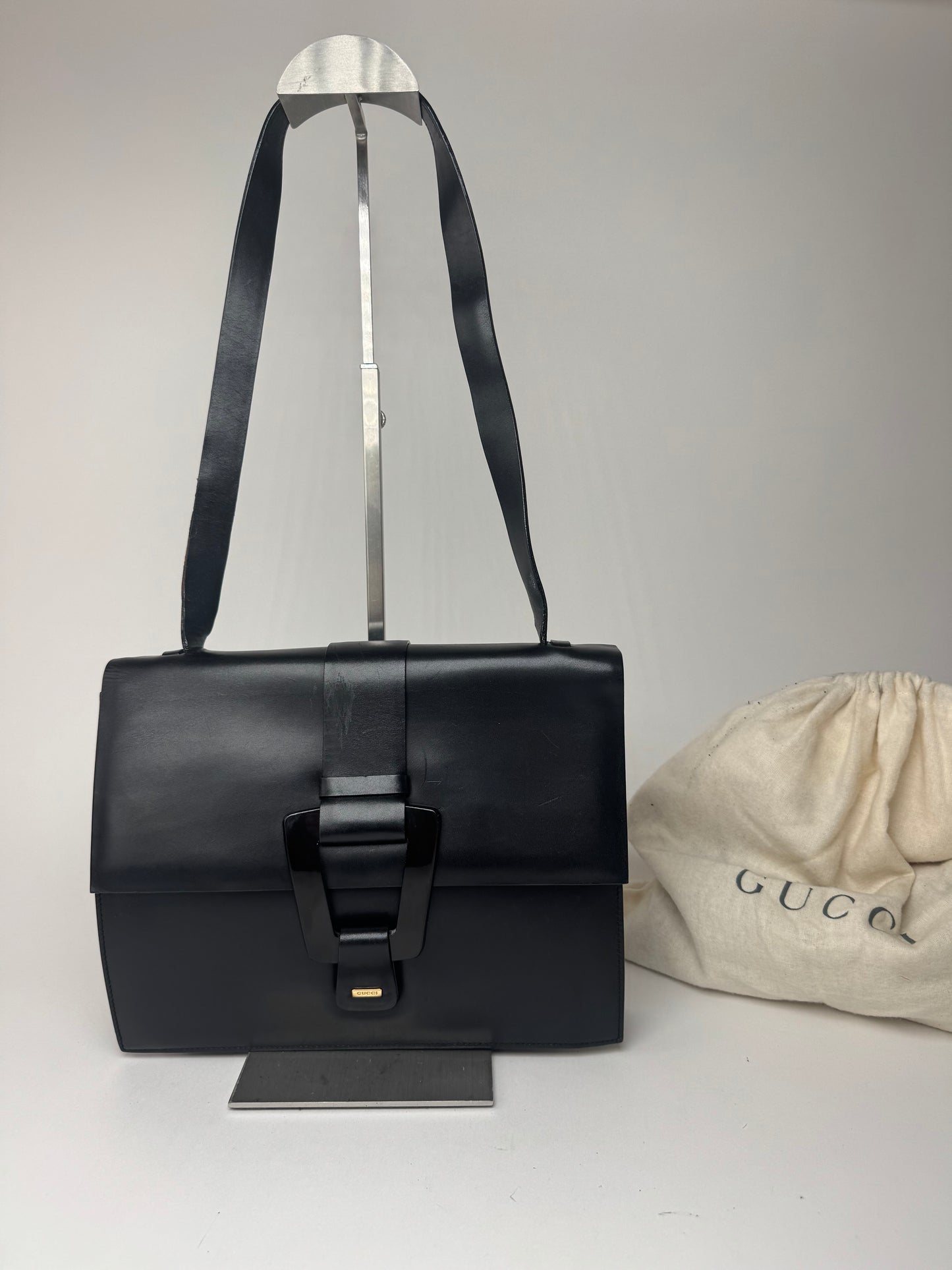 Sac Gucci vintage en cuir noir