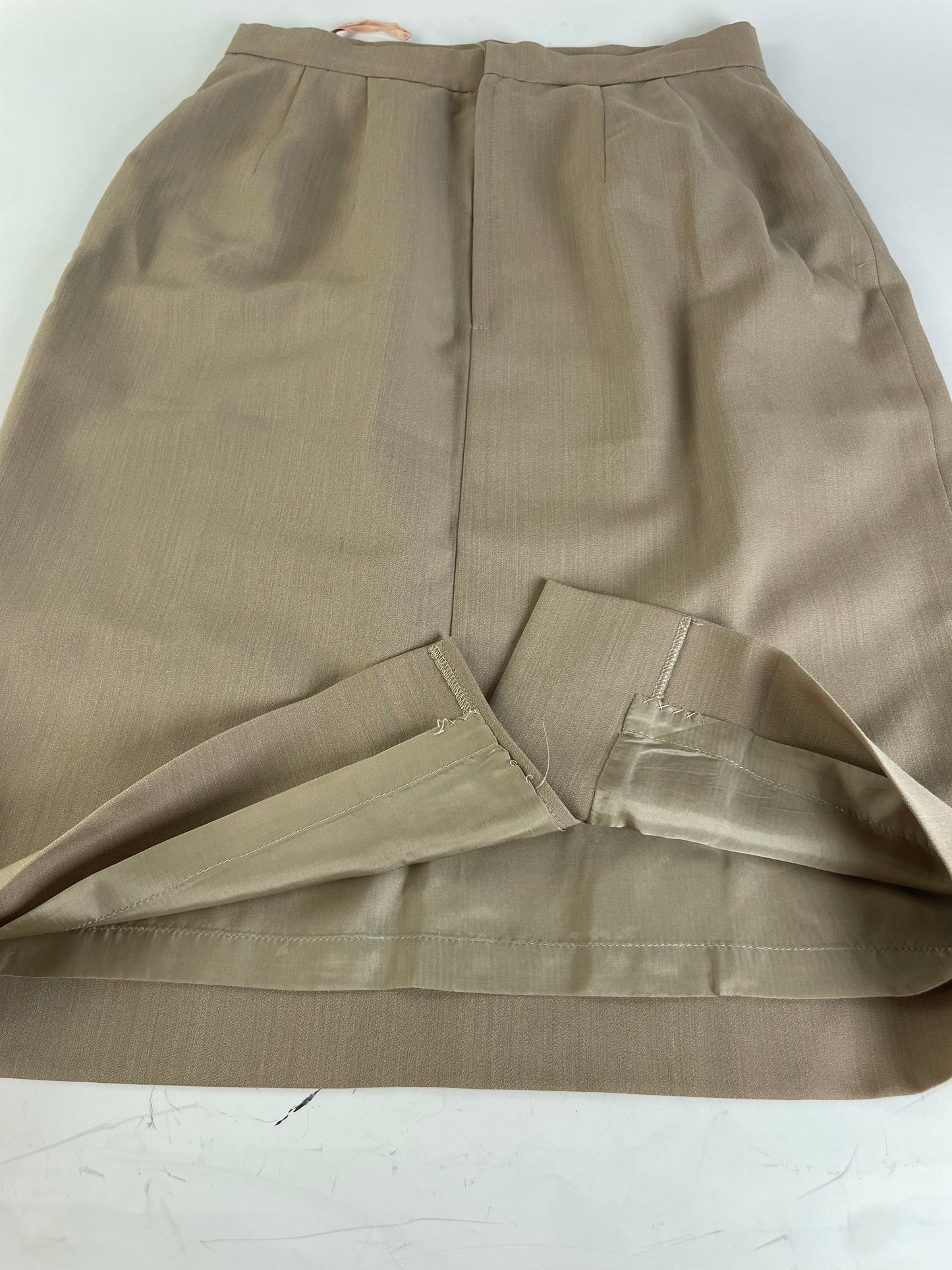 Vintage Chloe Silk Blend Skirt Beige L