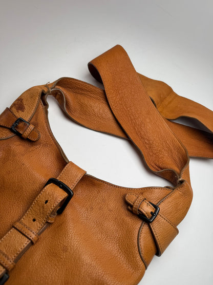 Vintage Marni Leather Shoulder bag Brown Orange