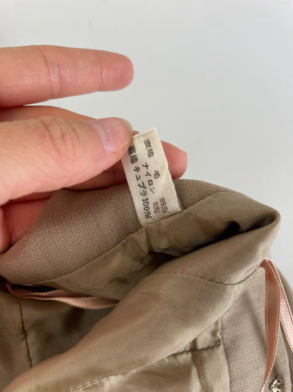 Vintage Chloe Silk Blend Skirt Beige L