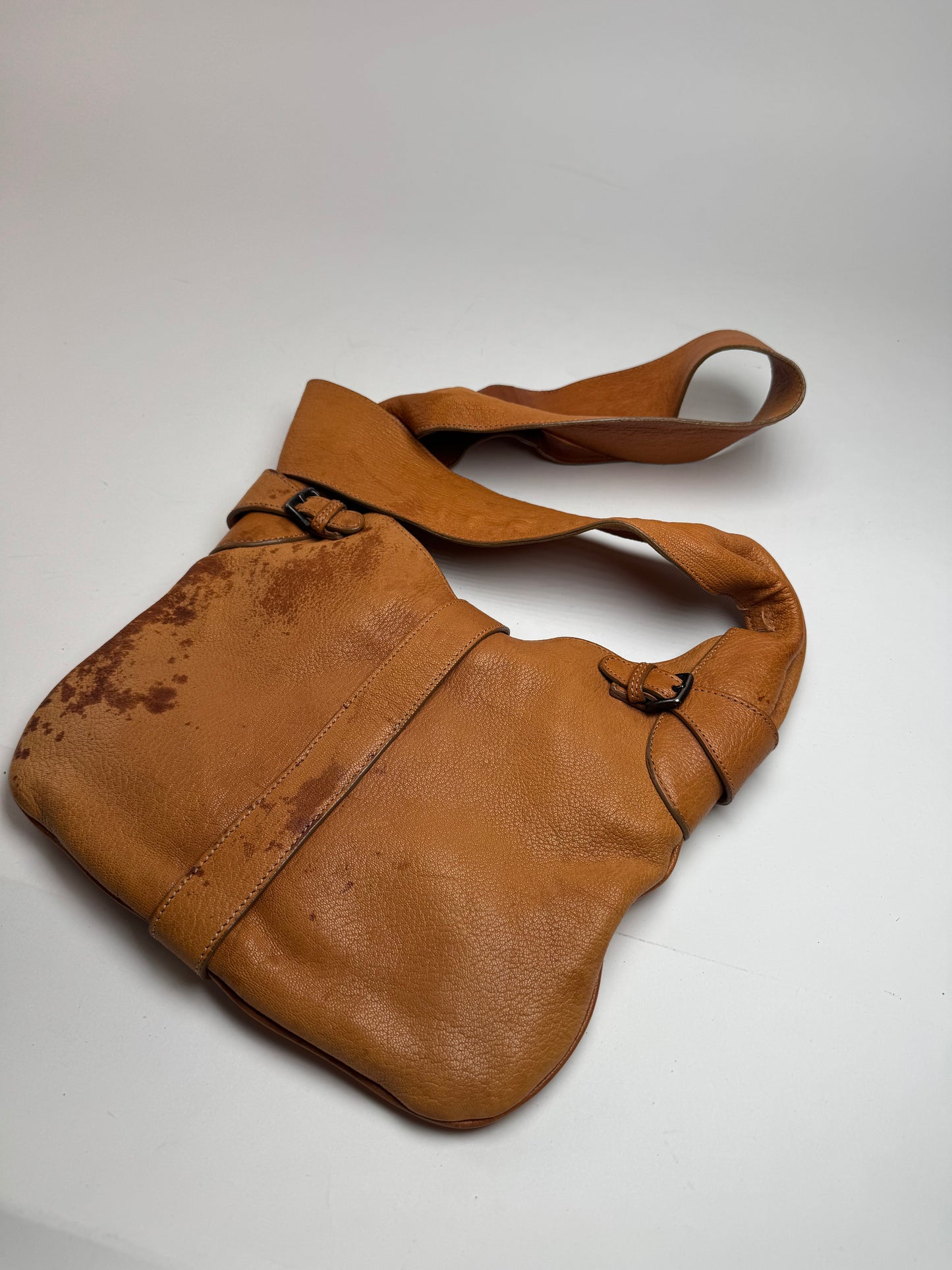 Vintage Marni Leather Shoulder bag Brown Orange