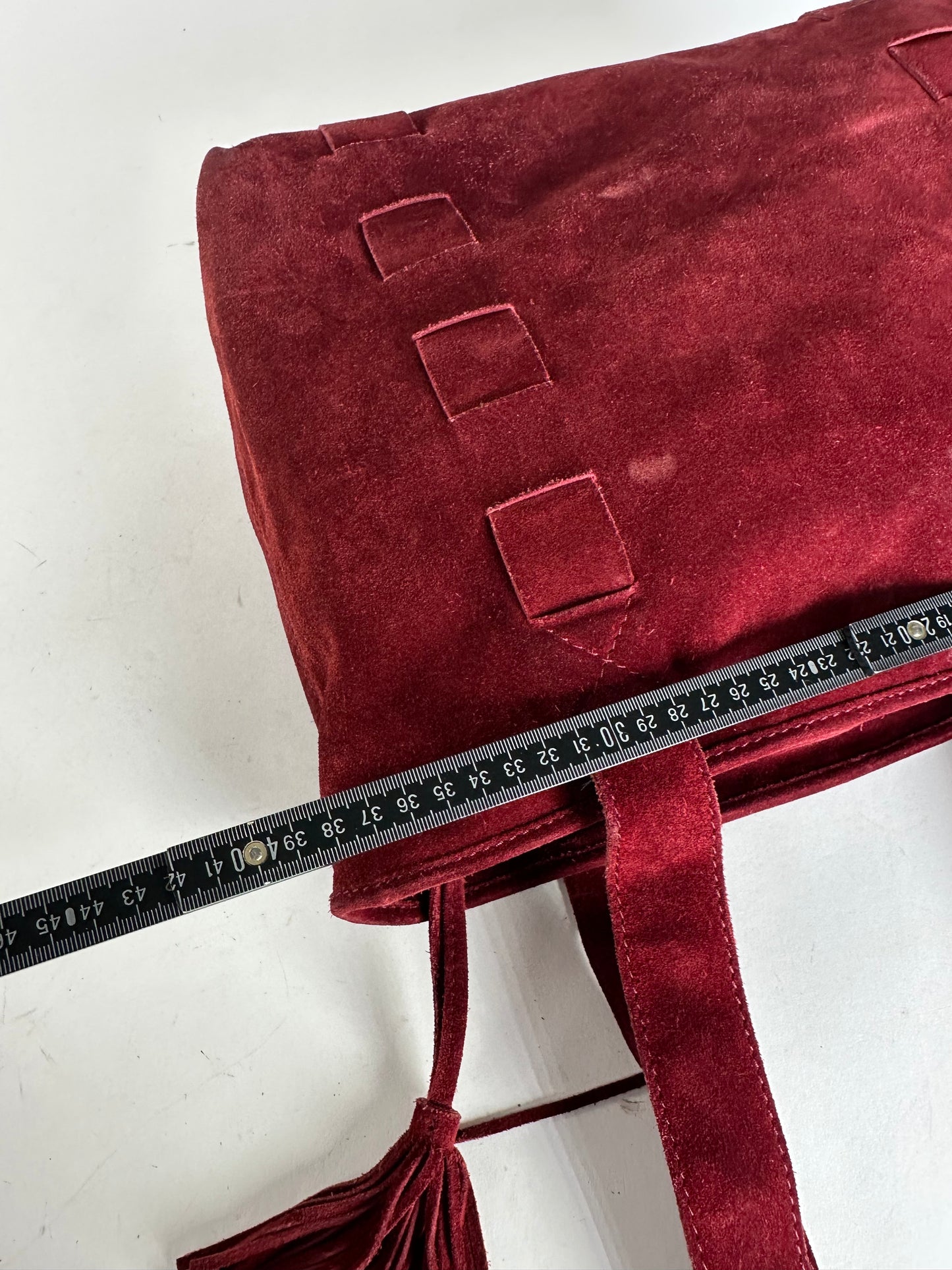 Vintage Bottega Veneta Suede Handbag Burgundy