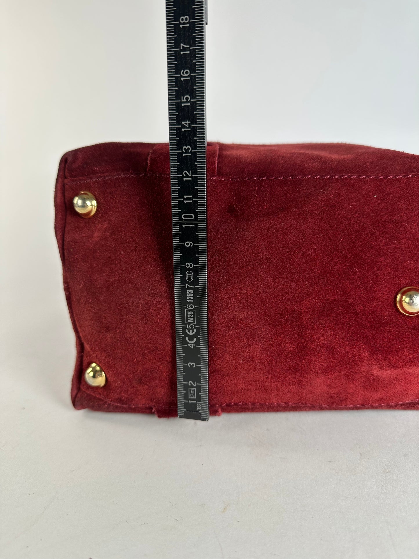 Vintage Bottega Veneta Suede Handbag Burgundy