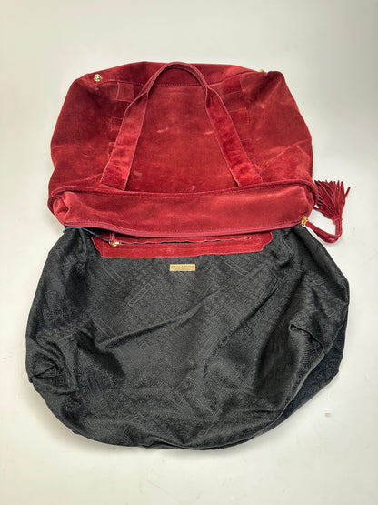 Vintage Bottega Veneta Suede Handbag Burgundy