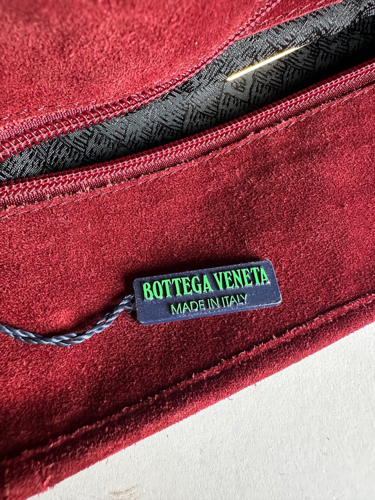 Vintage Bottega Veneta Suede Handbag Burgundy