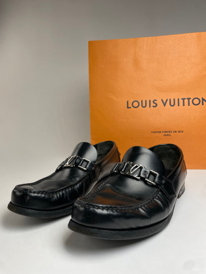 Vintage Louis Vuitton Leather Loafer Black