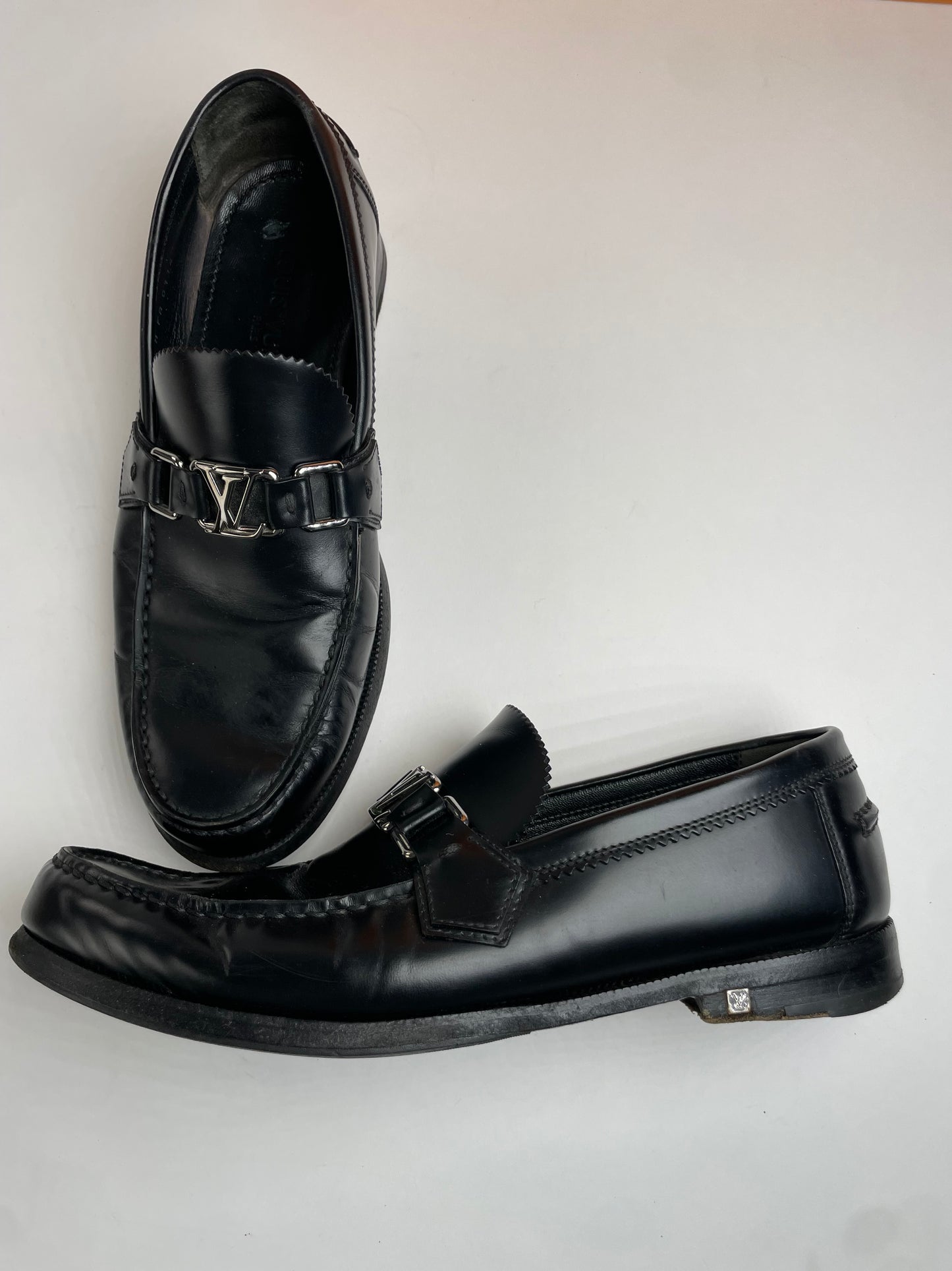 Vintage Louis Vuitton Leather Loafer Black
