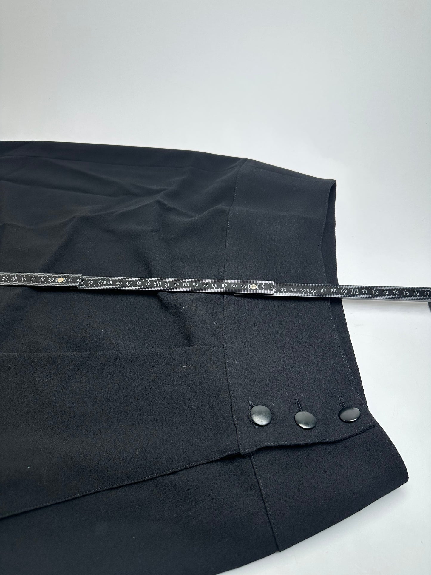 Vintage Dior Wool Skirt Long Black L