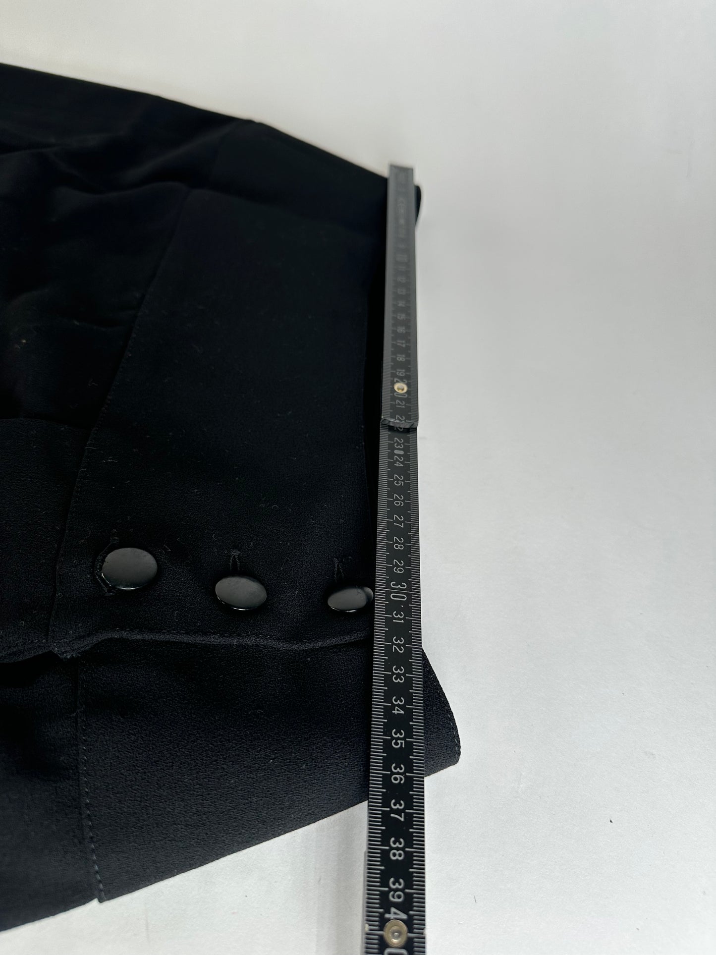 Vintage Dior Wool Skirt Long Black L