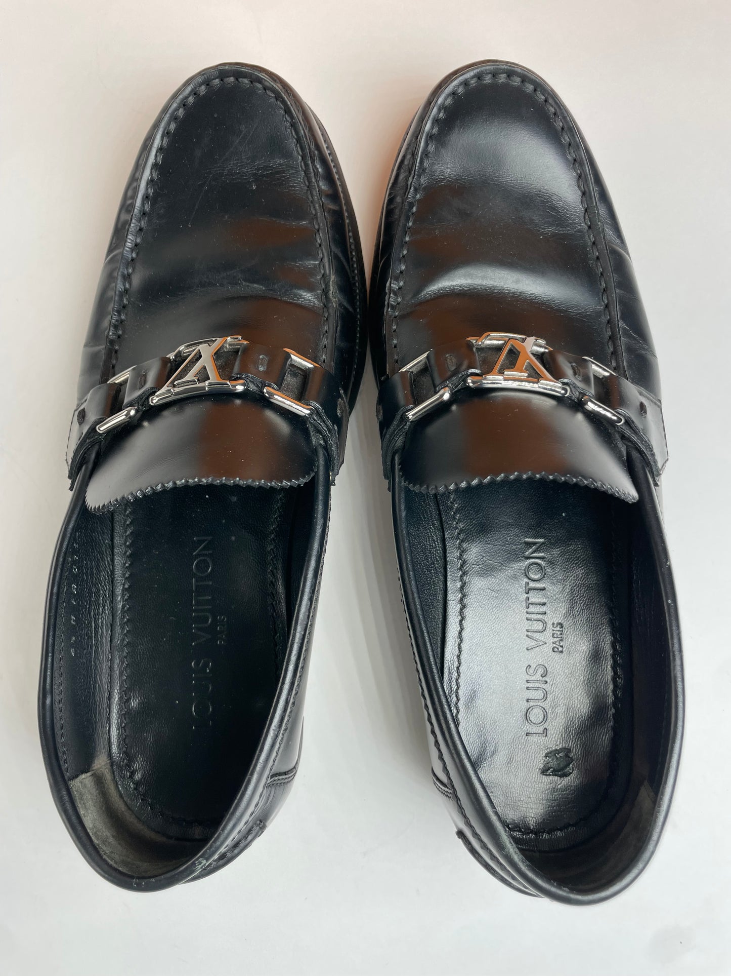 Vintage Louis Vuitton Leather Loafer Black