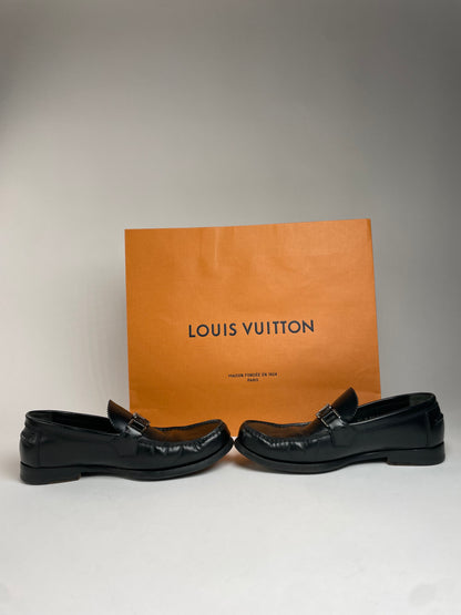 Vintage Louis Vuitton Leather Loafer Black