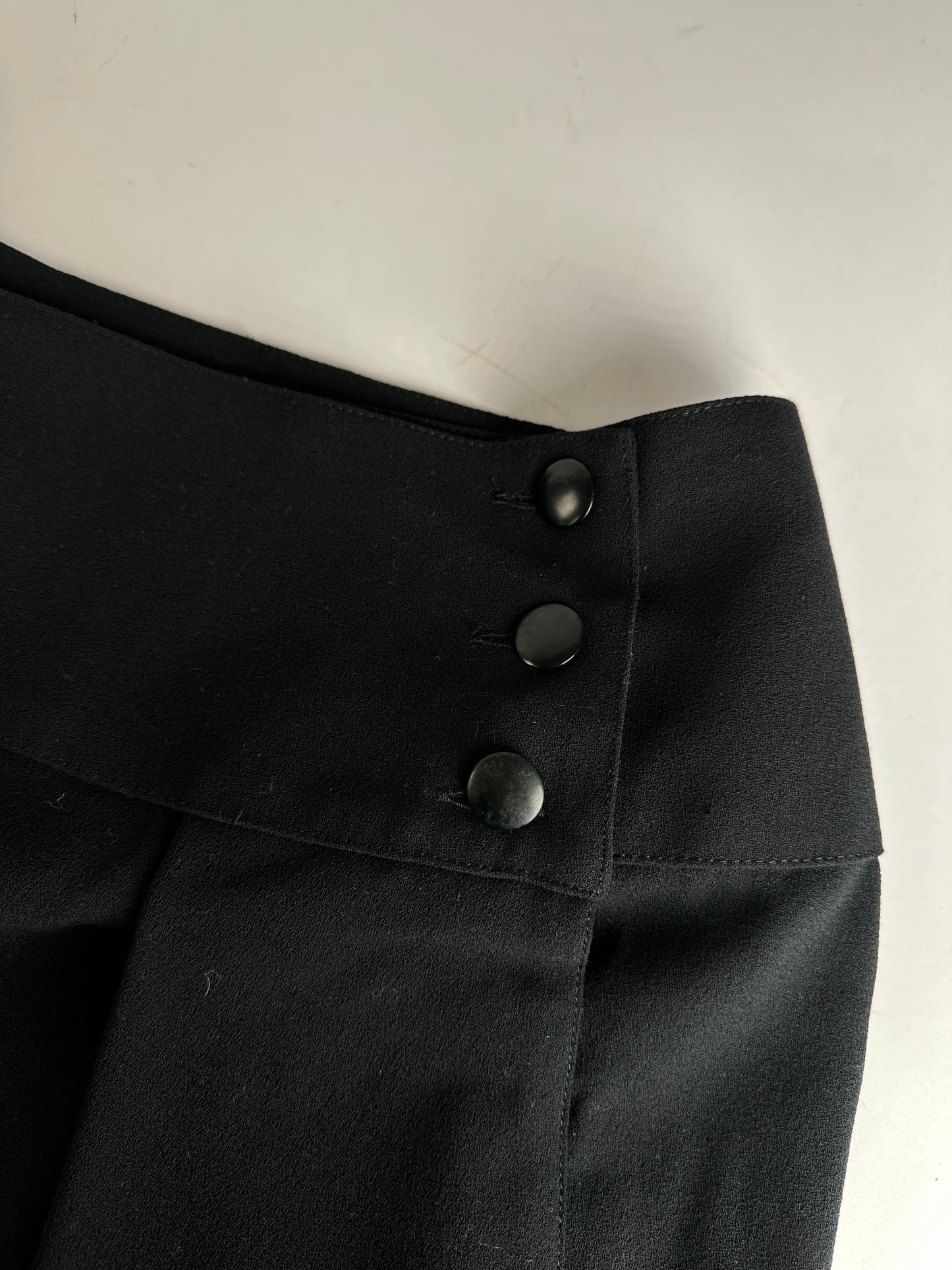 Vintage Dior Wool Skirt Long Black L